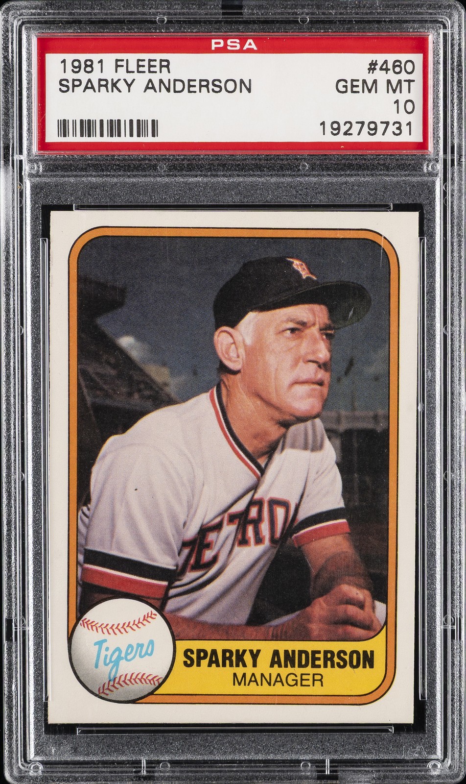 1981 Fleer #460 Sparky Anderson PSA 10