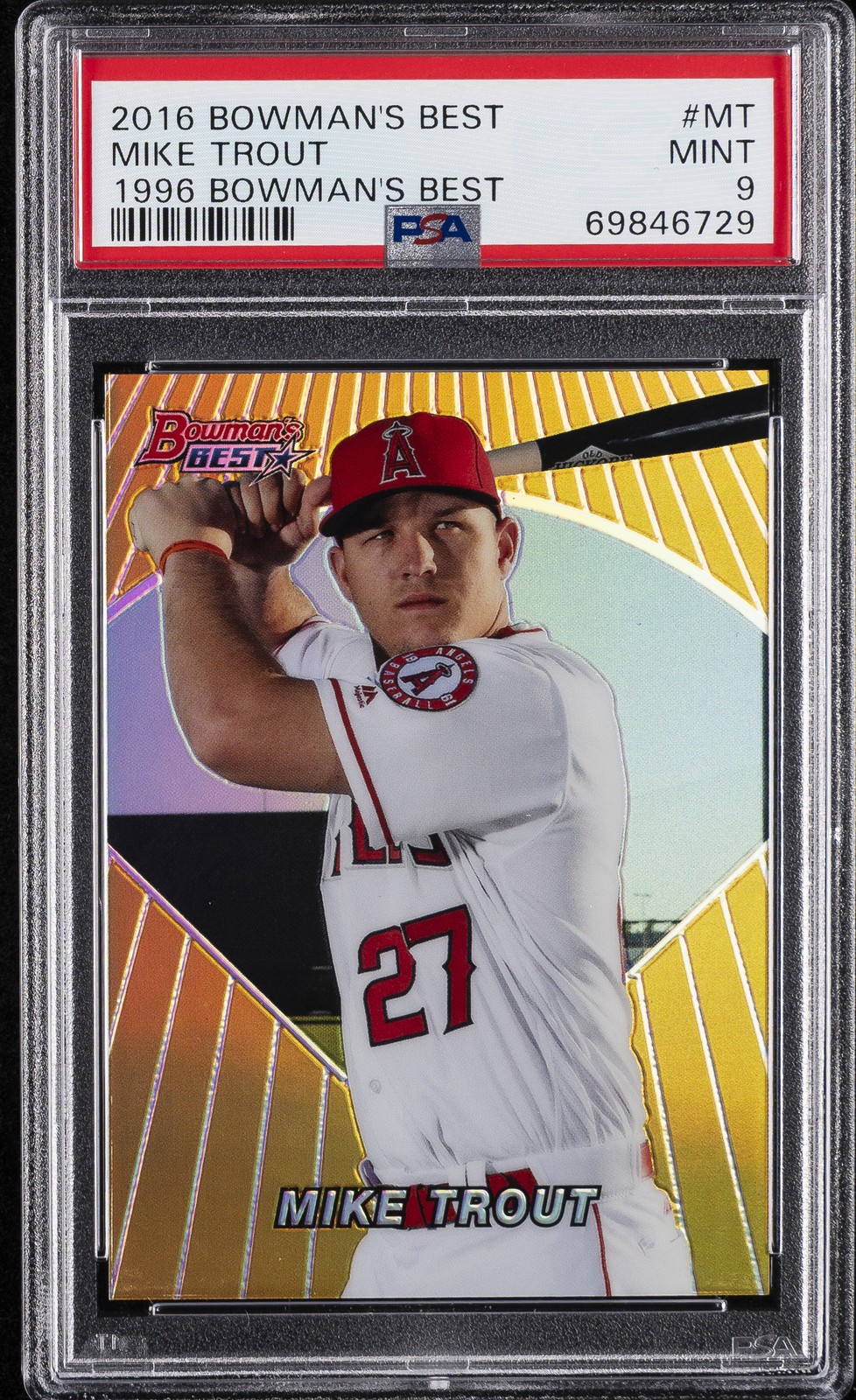 2016 Bowman's Best 1996 Bowman's Best #MT Mike Trout PSA 9