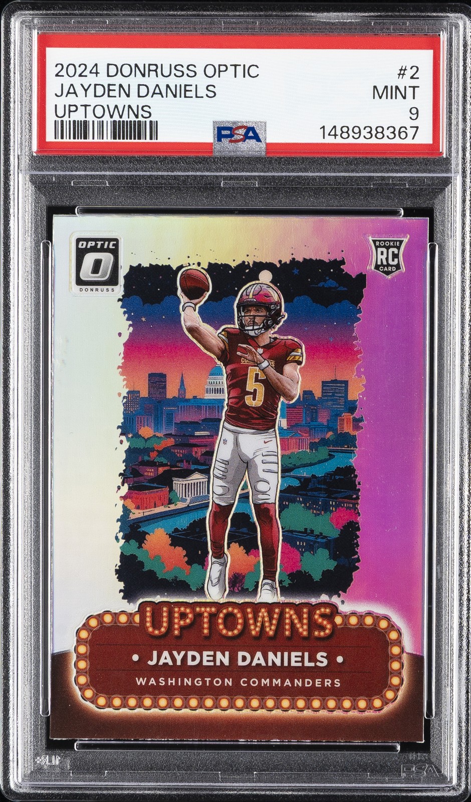 2024 Panini Donruss Optic Uptowns #2 Jayden Daniels PSA 9