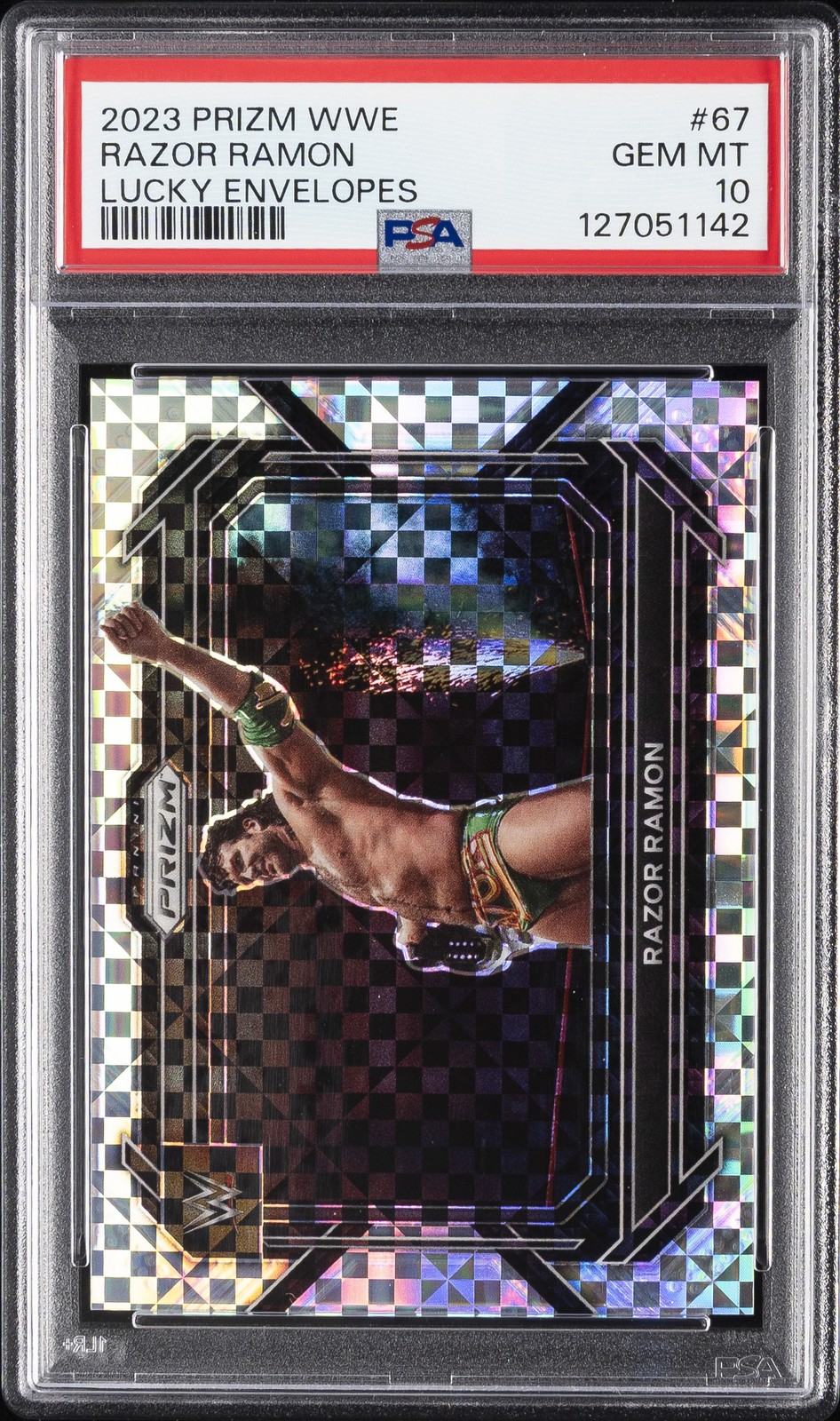 2023 Panini Prizm WWE Lucky Envelopes #67 Razor Ramon 1/8 PSA 10