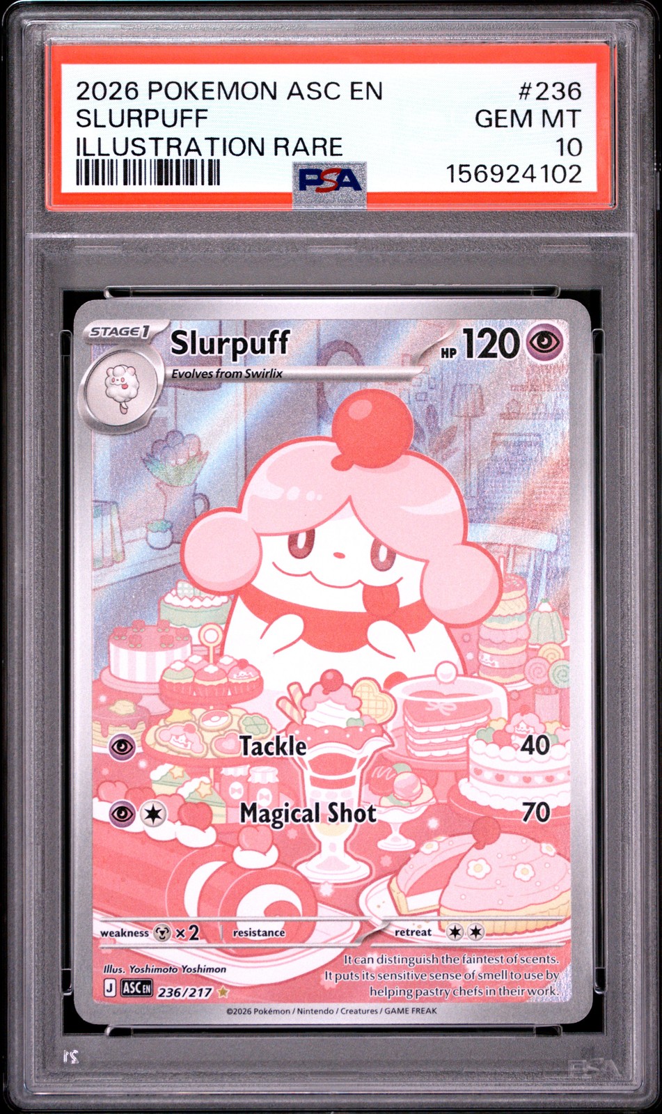 2026 Pokemon Asc En-Ascended Heroes Illustration Rare #236 Slurpuff PSA 10