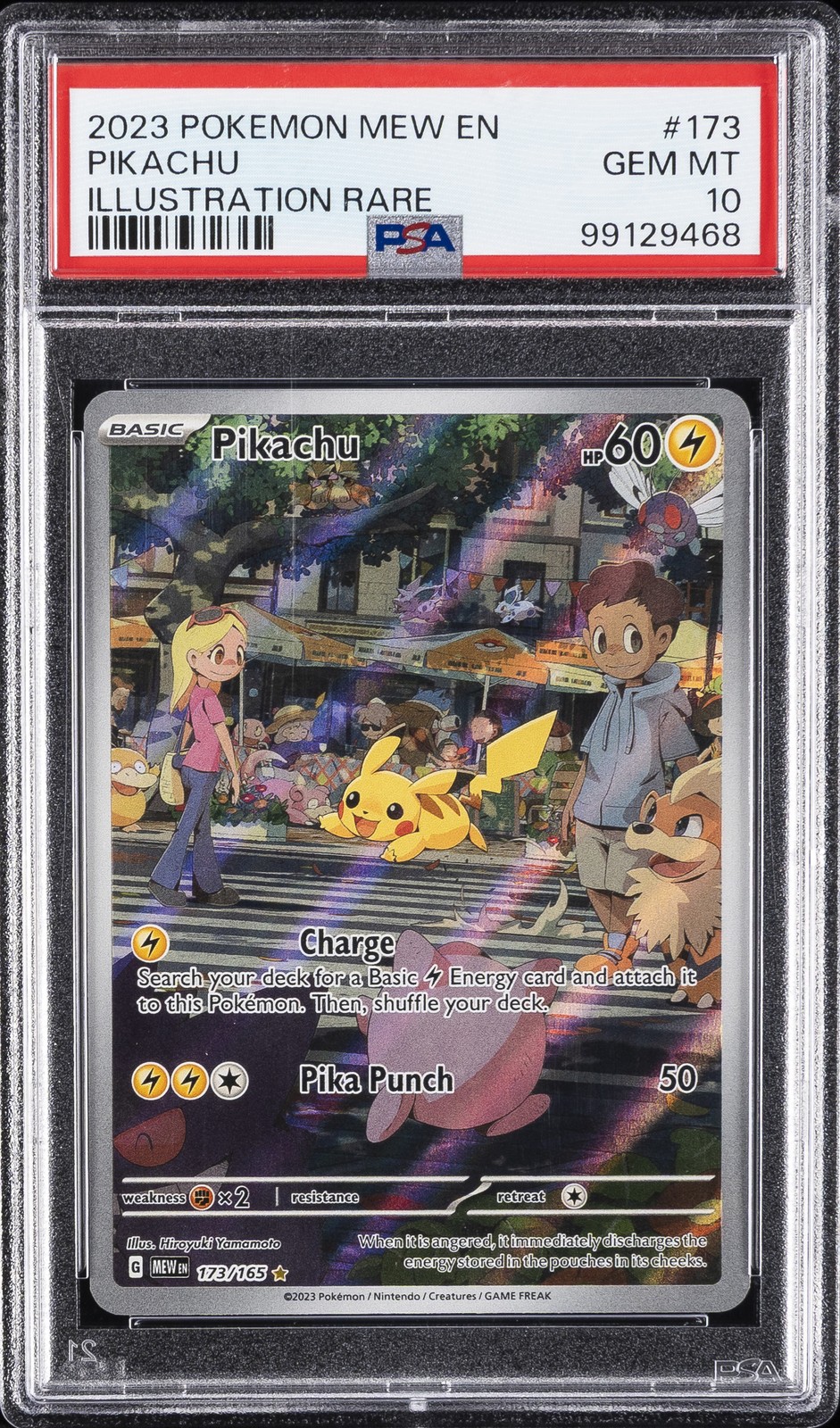 2023 Pokemon Mew EN-151 Illustration Rare #173 Pikachu PSA 10