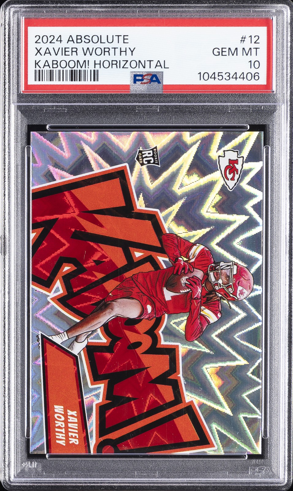 2024 Panini Absolute Kaboom! Horizontal #12 Xavier Worthy PSA 10
