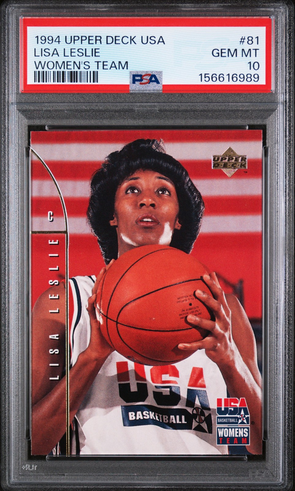1994 UD USA Basketball Women's Team #81 Lisa Leslie PSA 10