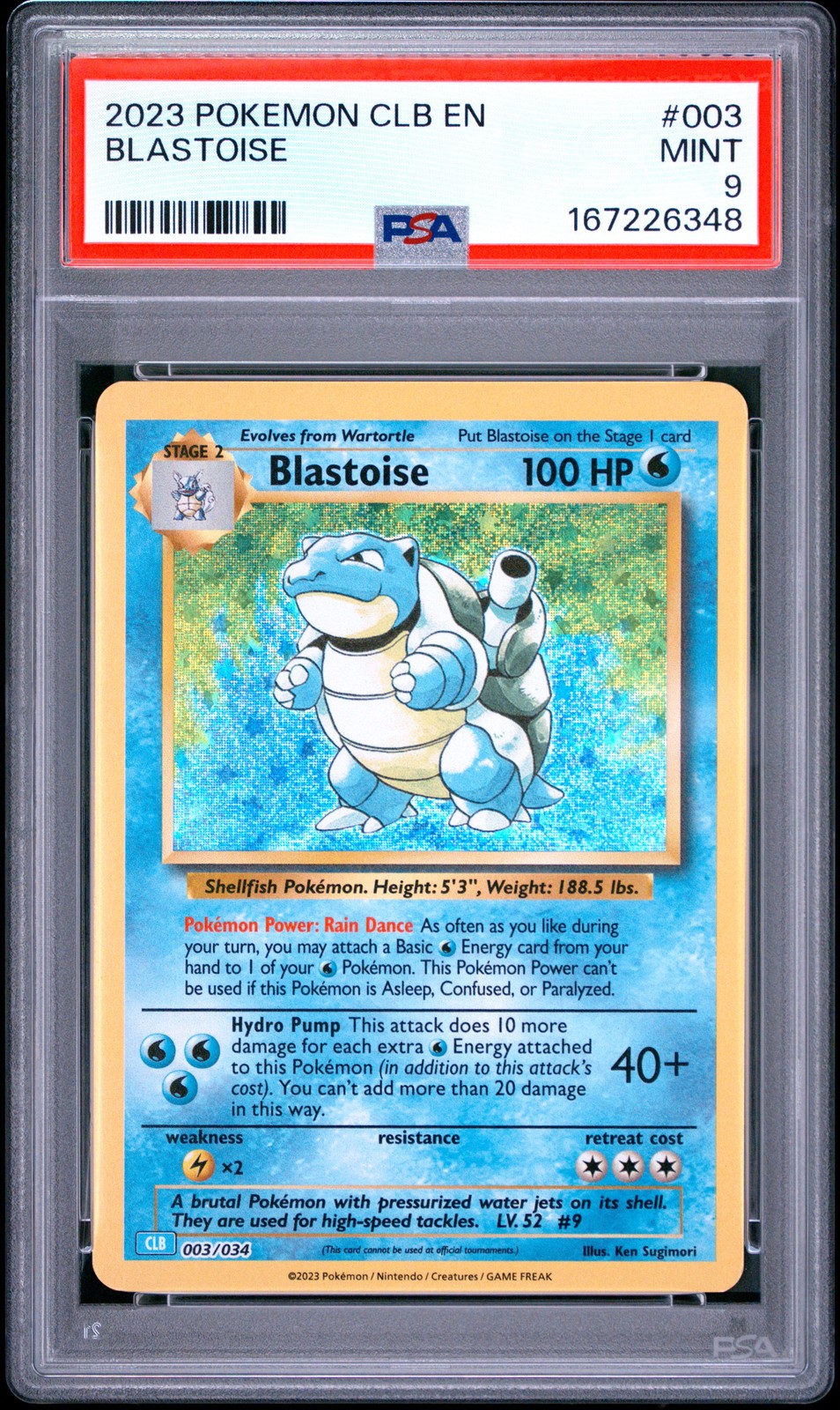2023 #003 Blastoise PSA 9